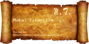 Makai Titanilla névjegykártya